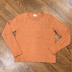 J. Crew Factory Women's Teddie Camel Color Wool Blend Crew Neck Sweater